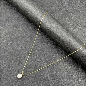 Fresh Water Pearl Necklace Pendant Steel Necklace