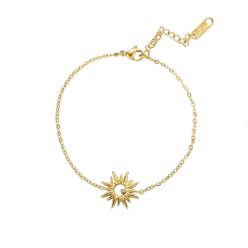 Sunflower Bracelet Zircon Simple Titanium Steel Bracelet