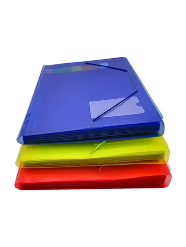Plastic color 13 layer elastic expanding paper accordion file folder