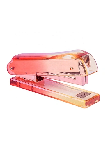 Color Transparent Acrylic Stationery Set Stapler Office Desk Supplies Tape Seat Scissors Set