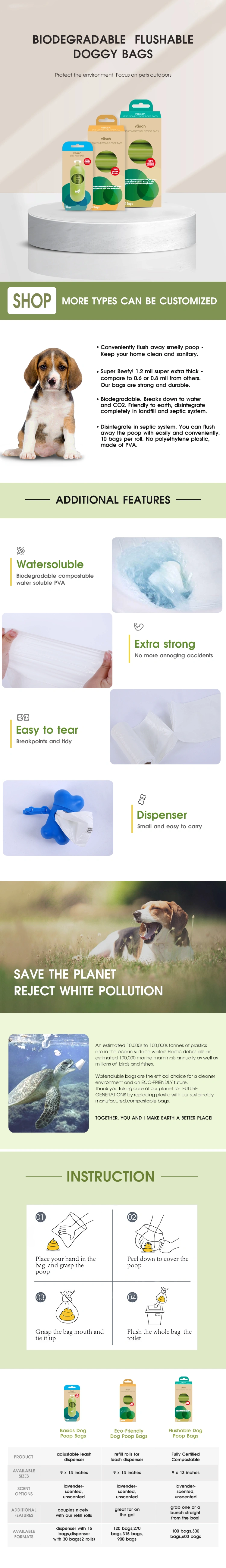 biodegradable flushable poop bags