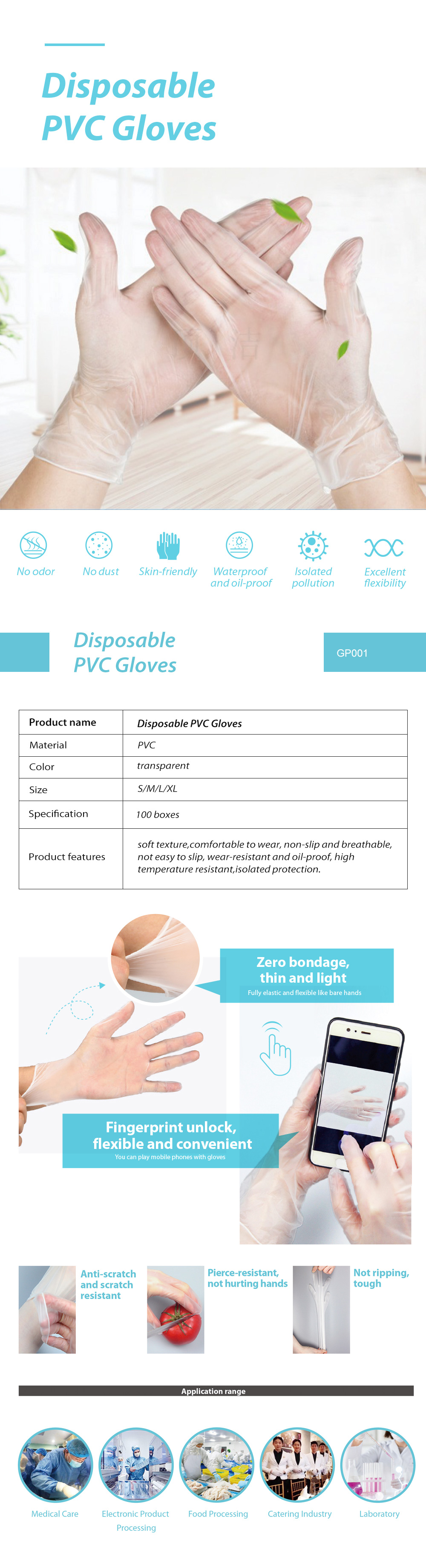 vinyl gloves china oem supplier ce