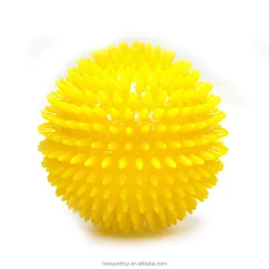 Bright Color Soft TPR Thorn Pet Kitten Chew Supplies Playing Squeaking Voice Activated Dog Spike Ball toys