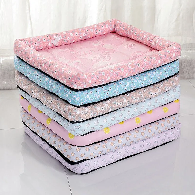 Amazon hot sale non slip soft pet mat pulvinis dog cooling sleep bed mat summer