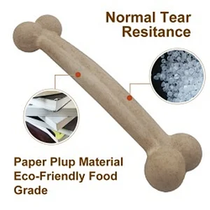 Paper Plup Fiber Material  Eco-Friendly Food-Grade Bone Shape Chew Toy For Medium And Large Dog