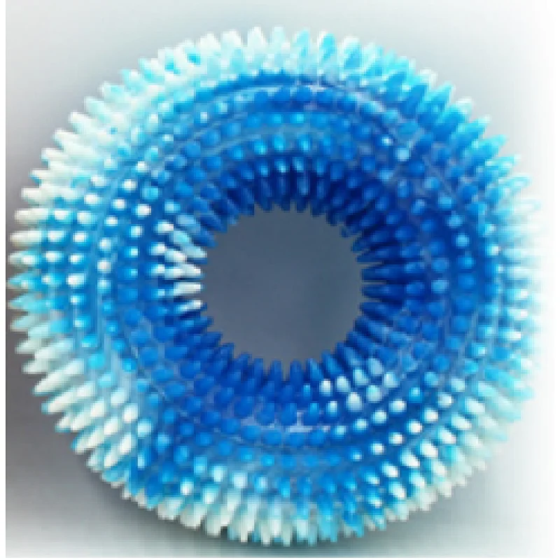 Dog Squeaky Toys Teeth cleaning Pet Chew Toy  Doughnut Shape Throw Toy Colour Mixture