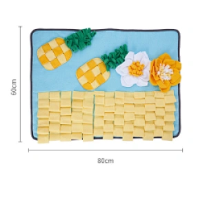 Amazon hot sale cushion comfortable warm sleeping blanket portable pet licking travel feed dog mat