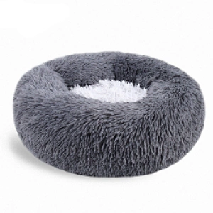 Hot sale washable pet bed active pets plush calming bed donut small dog bed furniture