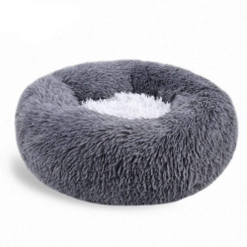 Hot sale washable pet bed active pets plush calming bed donut small dog bed furniture