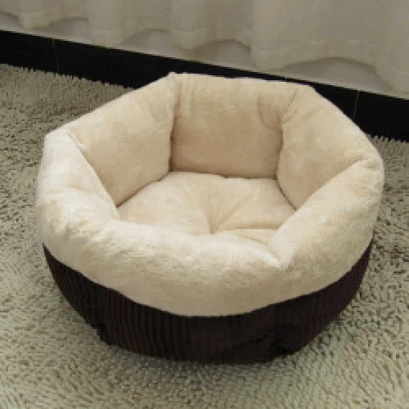 Custom luxury PP cotton corduroy dog sleeping bed for pets wholesale 2022