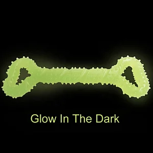 Glow in the dark interactive chew toys bone shaped  from dog toys manufacturers