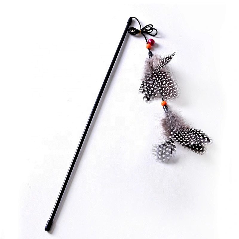 Cat Stick Teaser with Feather and Small Bell