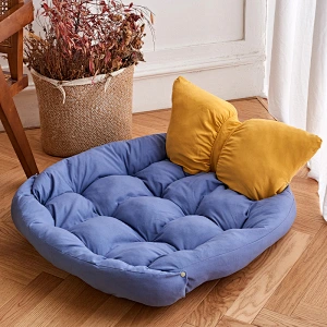 Hot sale PP cotton pet calming cozy supplies beds funny shape pet blue for couch