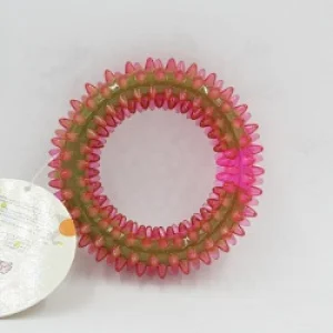 Colorful Molar Teeth Massage Ring TPR Dog Chew Toys Pet Interactive Toy