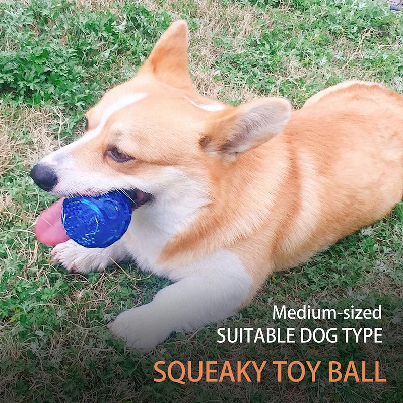 squeaky ball rubber dog toys  funny teeth cleaning toys ball toy