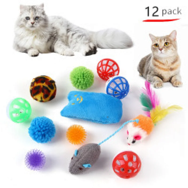 The Mouse House Flippity Fish Interactive Motorised Soft Cat Toy Set Big Hugging Plush