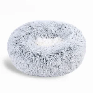Hot sale washable pet bed active pets plush calming bed donut small dog bed furniture