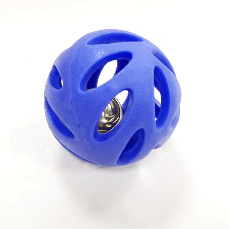 Factory Wholesale Custom Dog Chew Toy TPR Hollow Ball with Bell Toy for Cat