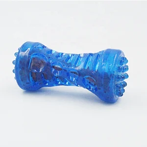Factory Direct Dog Squeak Chew Toy Toothbrush  Coolable Squeaky Ball Teeth Cleaning Dogs Teether Cooling Summer Chew Toys