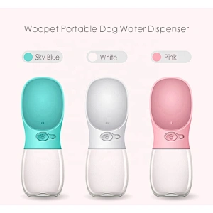 Potable Dog Drinking Water Dispenser Pet Drink Cup Plastic Pet Dog Water Bottle With Hanging Rope