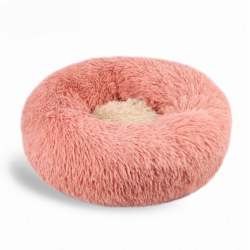 Hot sale washable pet bed active pets plush calming bed donut small dog bed furniture