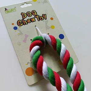Christmas Dog Cotton Rope Toys Tooth Cleaning Pet Chew Toy Interactive Toy