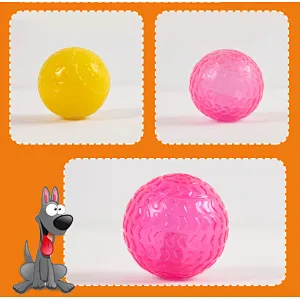 Bright Color Soft TPR Pet Dog Ball Chew Toy Football Dog Toy Floating Ball with voice