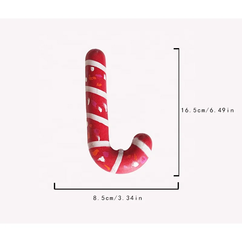 Chicken flavor TPR Foam Pet Dog Toy Christmas Candy Cane Shape Chew Toy