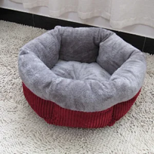 Custom luxury PP cotton corduroy dog sleeping bed for pets wholesale 2022