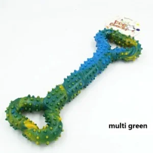 Interactive multi color chew toy bone shaped  for aggressive chewer