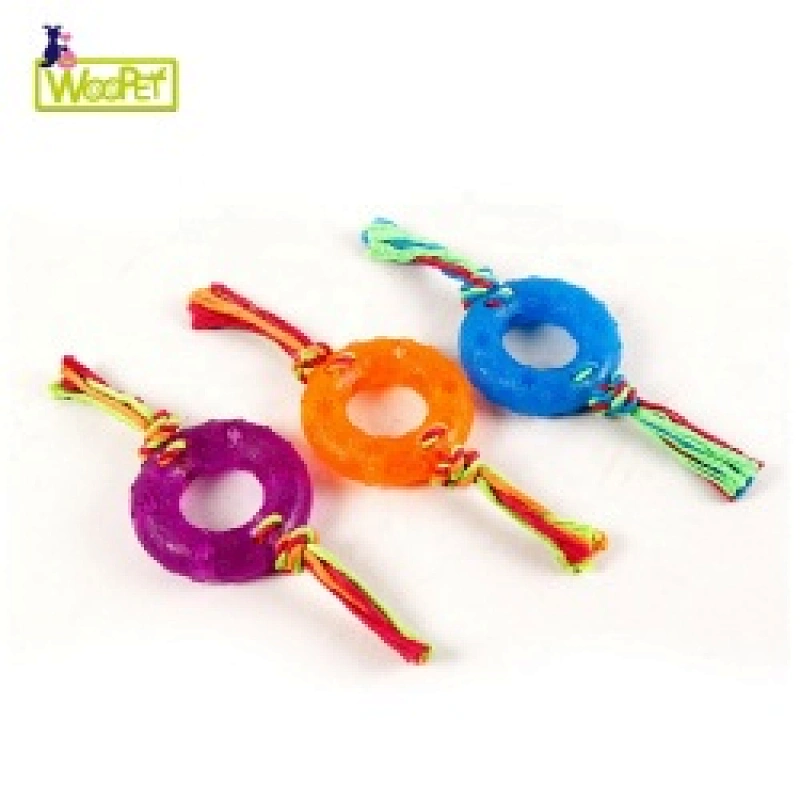 Cotton rope ring dog toy for toss and fetch training dogs dog soft toy