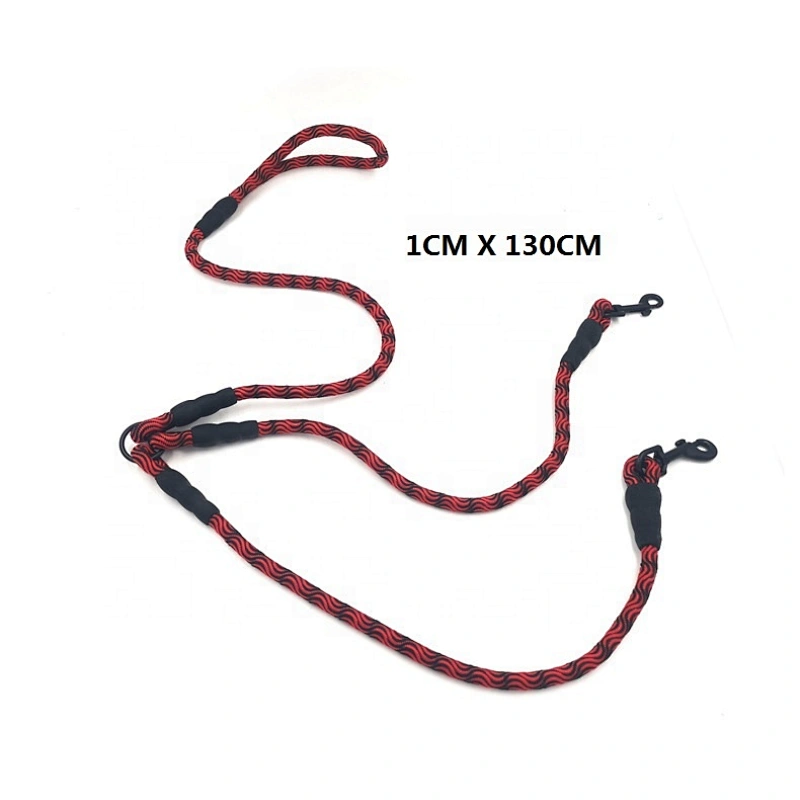 Double Dog Leash Walking Traction Lead Nylon Rope 1x130cm