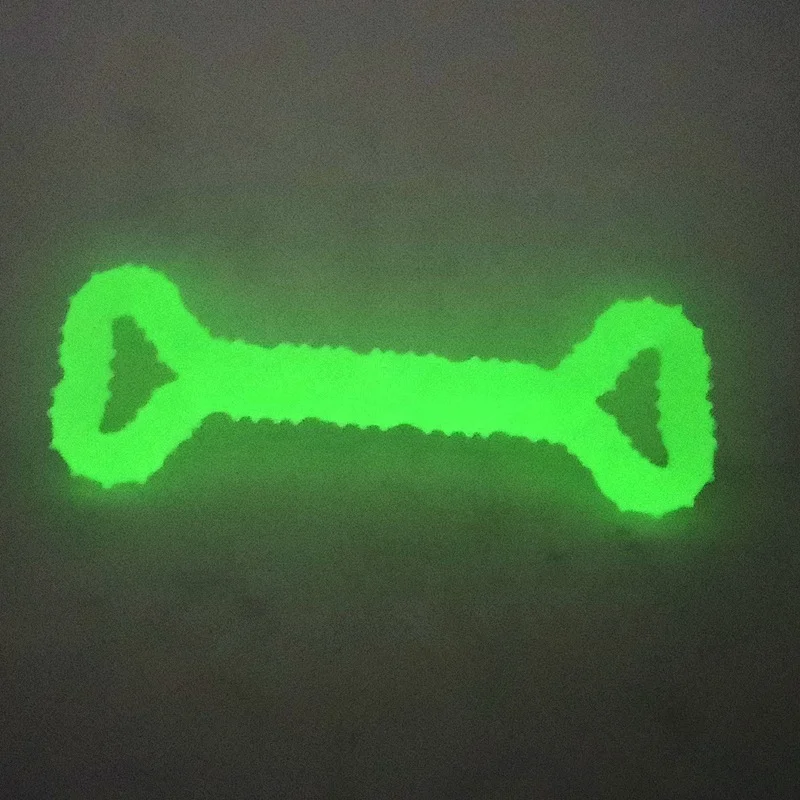 Glow in the dark interactive chew toys bone shaped  from dog toys manufacturers
