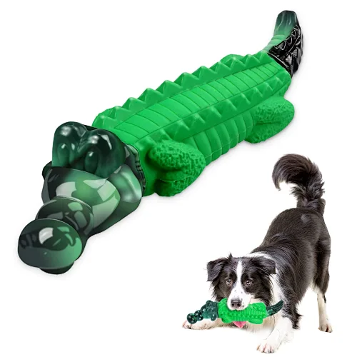 Amazon hot sale nylon toothbrush dog alligator chew toys pet supplies crocodile