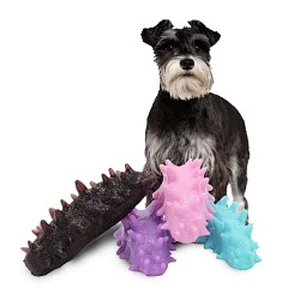 TPR Dog Chew Toy Soft  Cute color Solid  Interactive Pet Toy 1:1 Sea Slug Shape