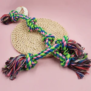 Interactive Training Cotton  Rope Tug of War Buddy Dog Chew Toy Your Proprietary  Goods  on Amazon
