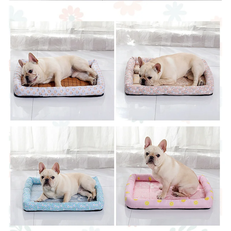 Amazon hot sale non slip soft pet mat pulvinis dog cooling sleep bed mat summer