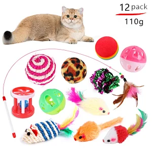 The Mouse House Flippity Fish Interactive Motorised Soft Cat Toy Set Big Hugging Plush