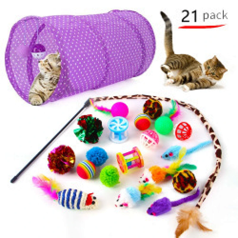 The Mouse House Flippity Fish Interactive Motorised Soft Cat Toy Set Big Hugging Plush