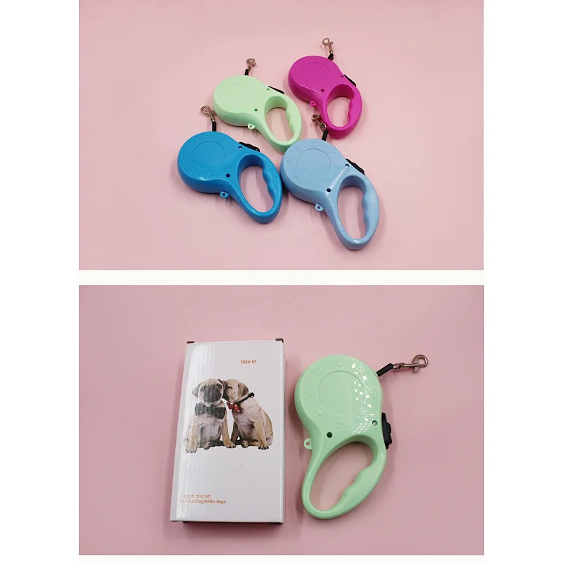 AutoBrake Retractable Dog Leash Anti-slip Handle Pet Walking Leash For Puppy 5m Factory Wholesale