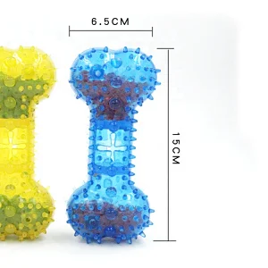 Dog Chew Toy Toothbrush  Coolable Squeaky Teeth Cleaning Dogs Teether Cooling Chew Toys