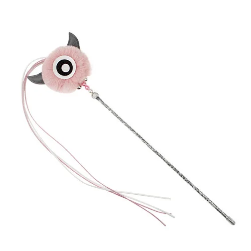 Ecofriendly Funny Pet Interactive Movement Teaser Stick Wand Cat Toys Playing Feather