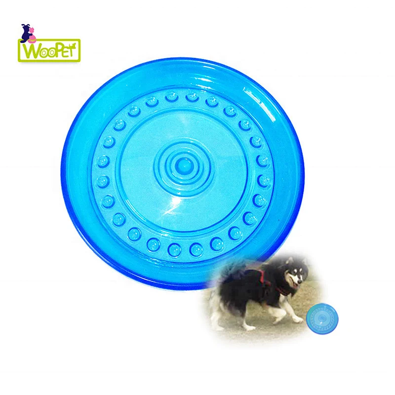 Pet Training Soft Frisbeed Transparent Flying Disc Fetch Silicone Fun Dog Soft Toy