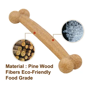 Biological Base Material Eco-Friendly Wooden With Food-Grade Plastic Chew Dog Toy