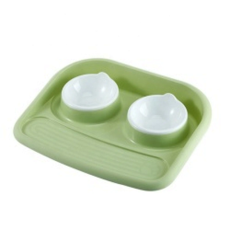 Dog Bowls Water and Food Feeder With Non Spill Skid Resistant Mat for Pets Raised Cat Bowl