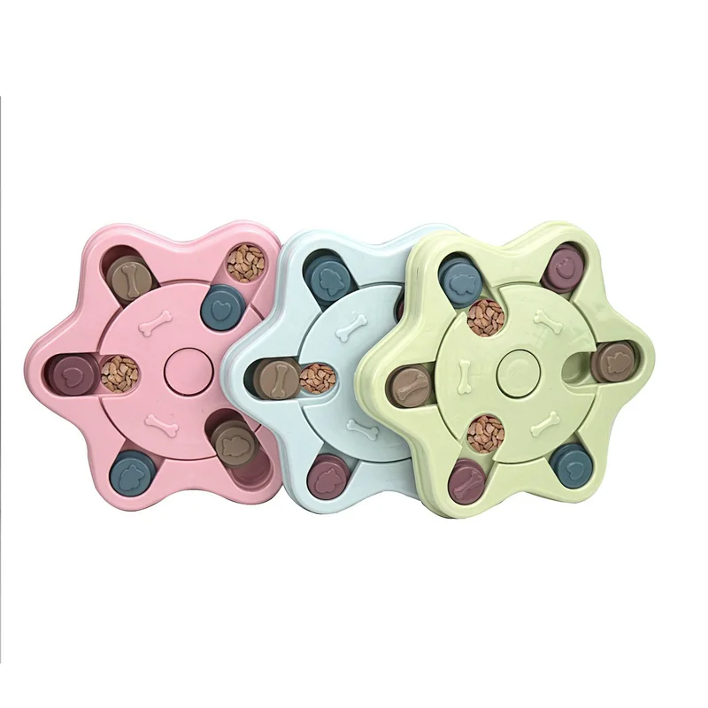 Plastic Professional Manufacturer Pet Educational Training Puzzle Portable Bowl Feeders Toy Eco Friendly