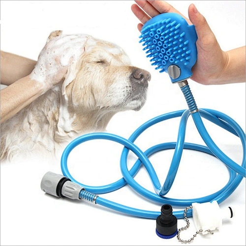 Dog cleaning supplies Portable Bath Brush Pet Shower Tools Suitable For Various Faucets