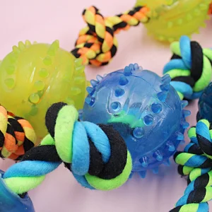 Interactive Training Cotton Rope TPR Tug Buddy Toss and Fetch Dog Chew Toy Set Your Proprietary  Goods  on Amazon