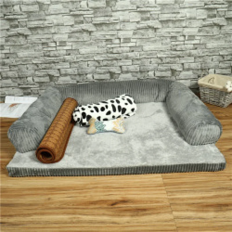 High quality fluffy washable pet sofa dog beds luxury pet dog beds funny shape