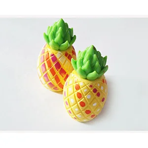TPR Foam Pet Dog Cat Food Attractant Toy  pineapple Shape Chew Toy For Pets Who Dont Like Toys